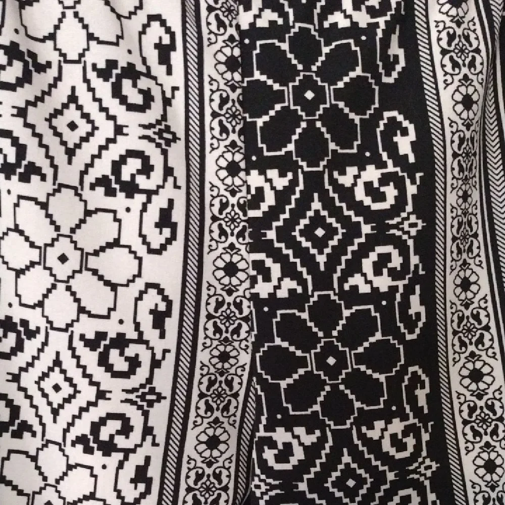 Black and White Patterned Pants